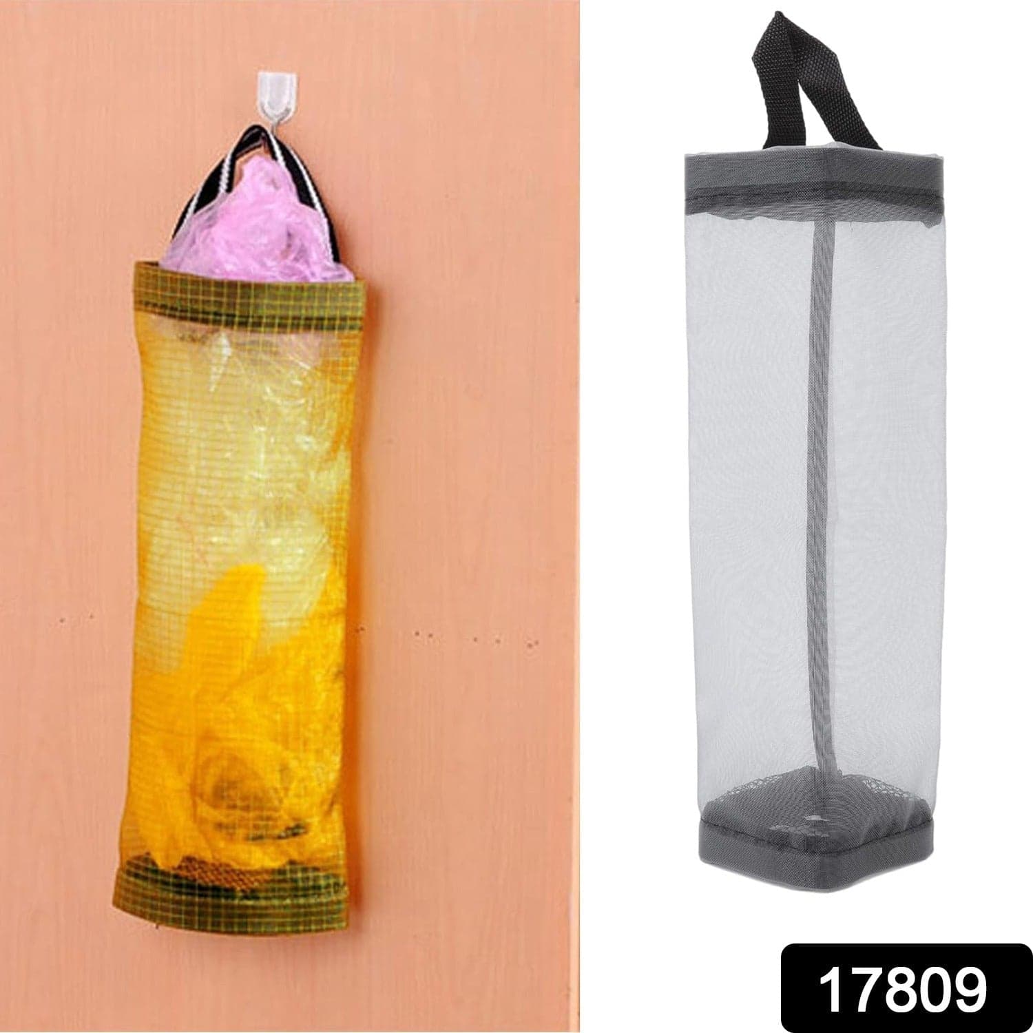 Hanging Waste Bag Holder Of Large Capacity Garbage Storage With Sturdy Handle For Home thumbnail 2
