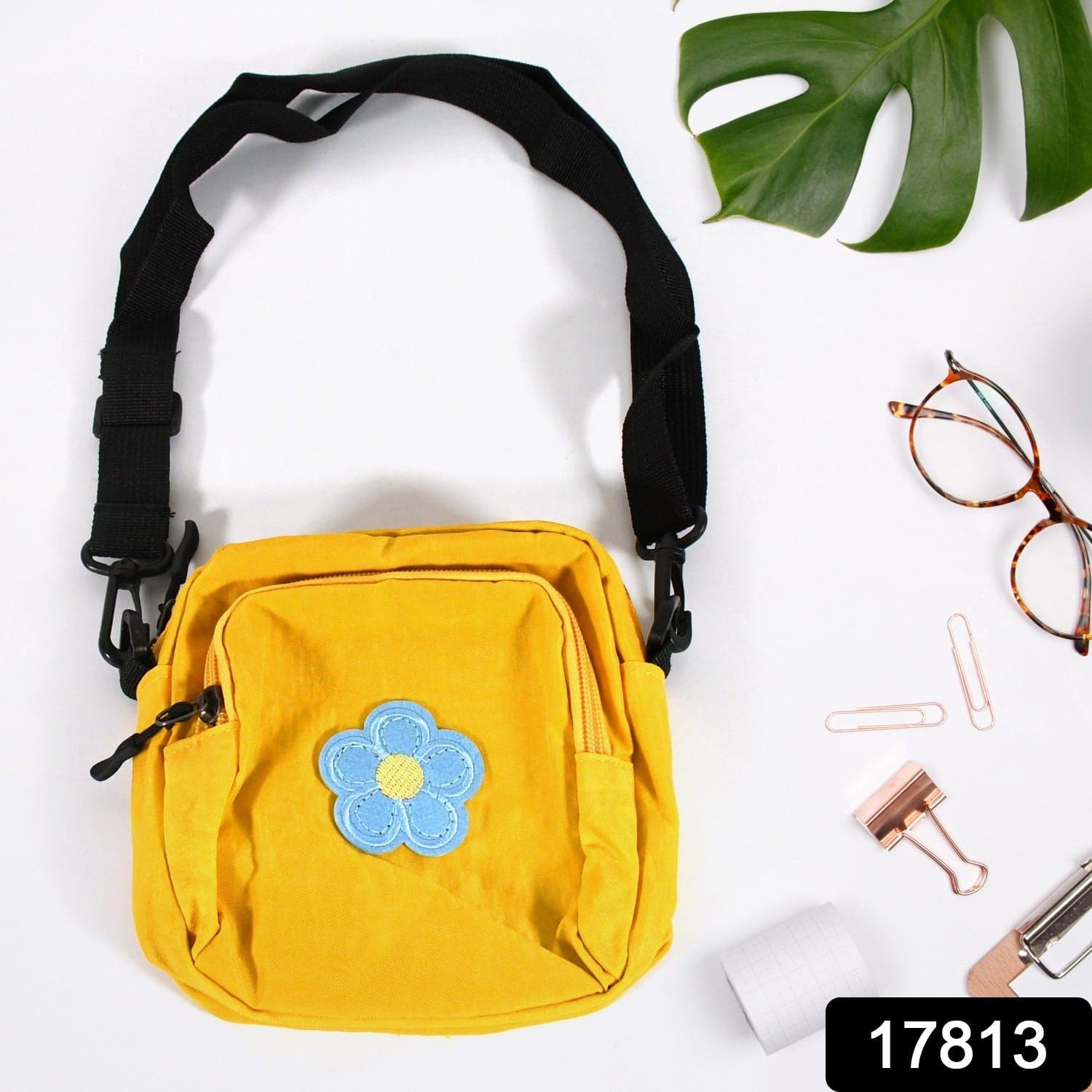 Shoulder Bag, Solid Color Sweet Shoulder Crossbody Bag, Student Trendy Cute Small Square Bag (1 Pc) thumbnail 2
