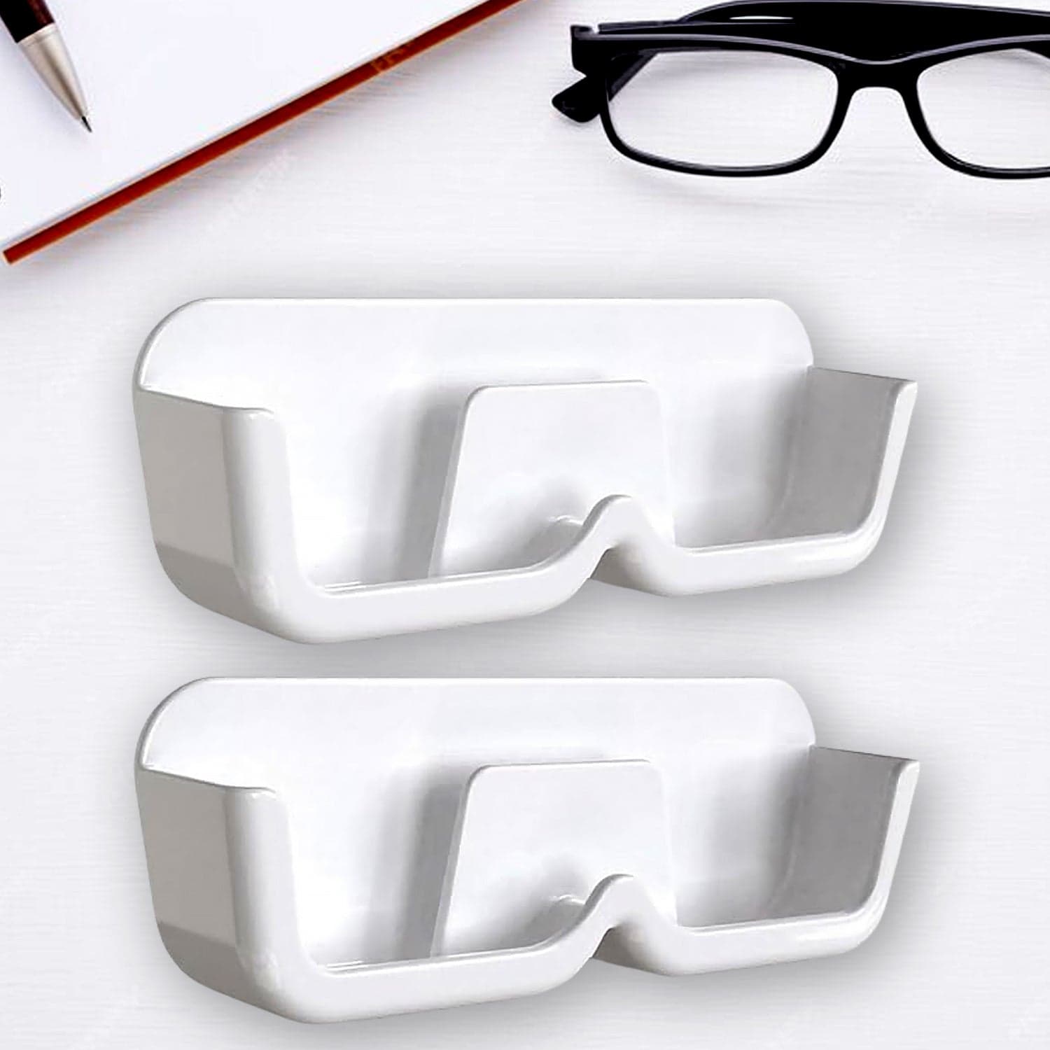 Wall Mount Sunglass Organizer Simple Space Saving Glasses Storage Box (2 Pcs Set) thumbnail 1
