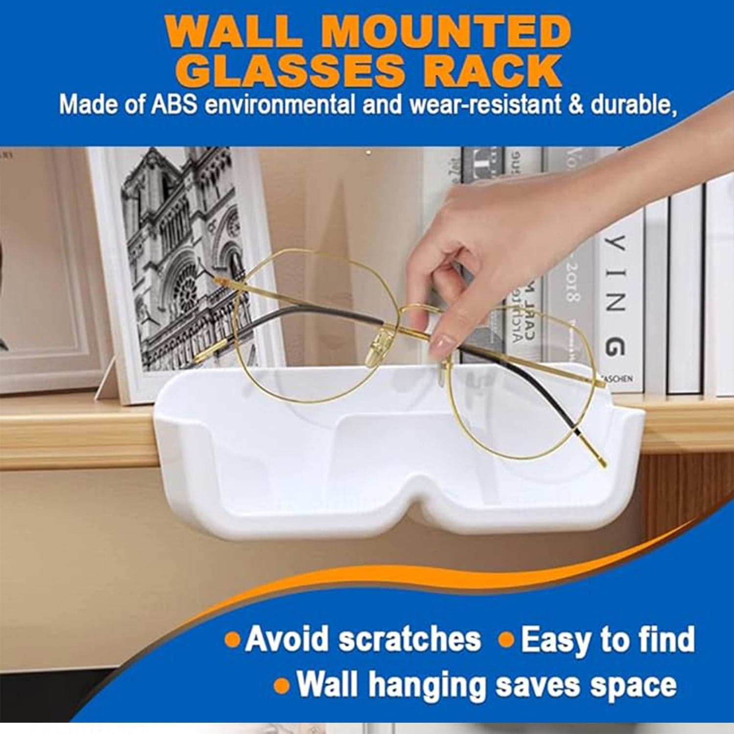 Wall Mount Sunglass Organizer Simple Space Saving Glasses Storage Box (2 Pcs Set) thumbnail 7