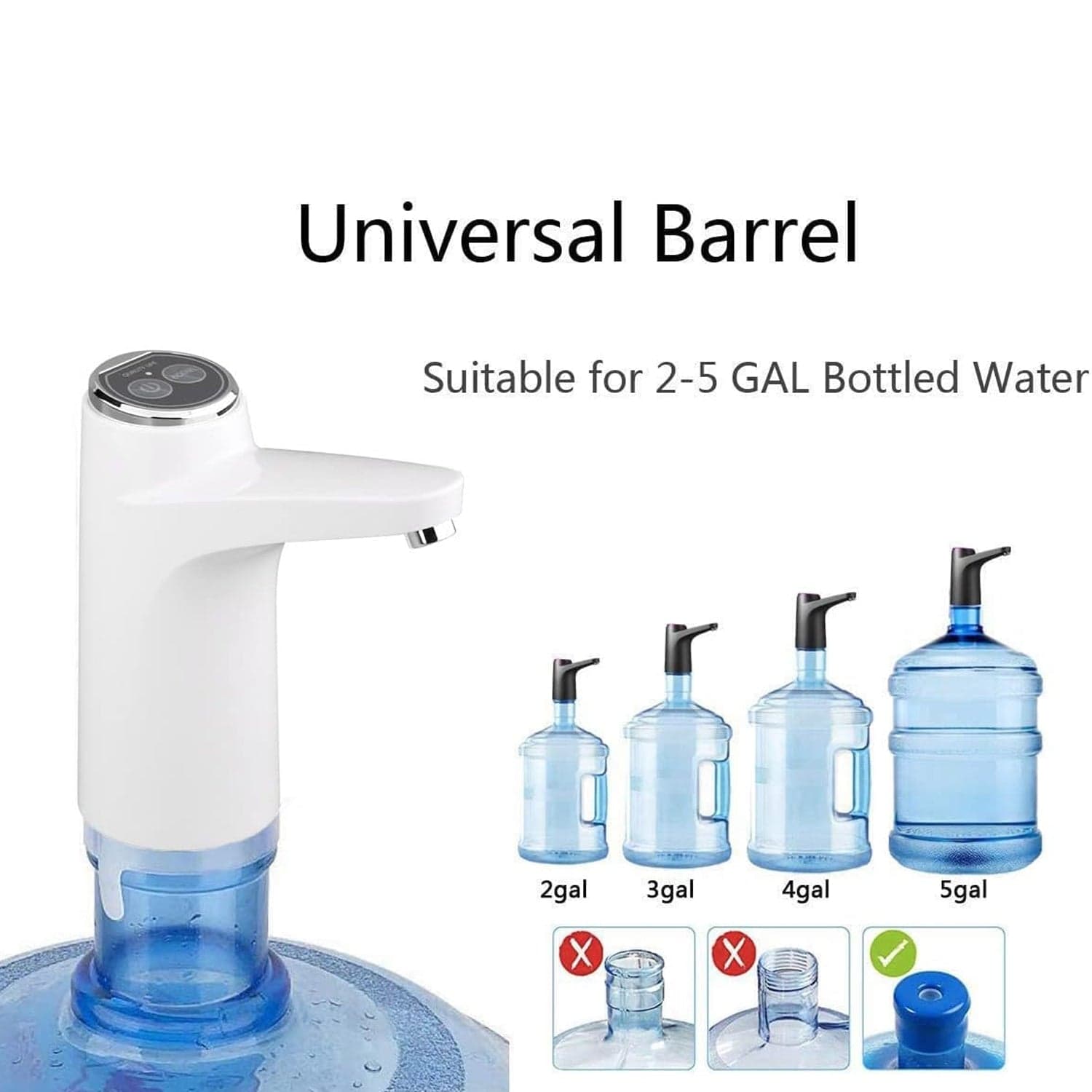 USB Electric Water Dispenser Pump, Portable Bottle Pump for Home & Travel Use thumbnail 3