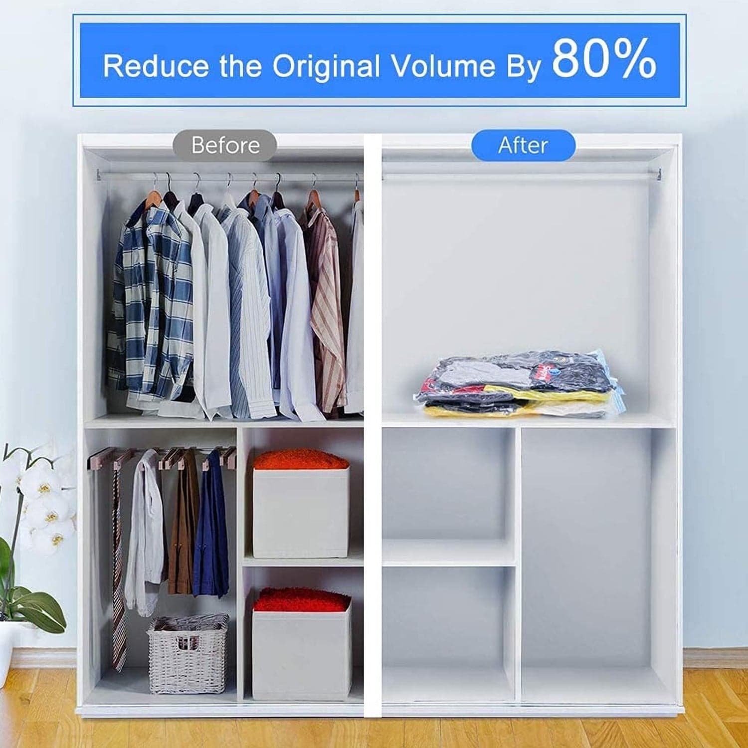 Vacuum Storage Bags With Suction Pump thumbnail 2