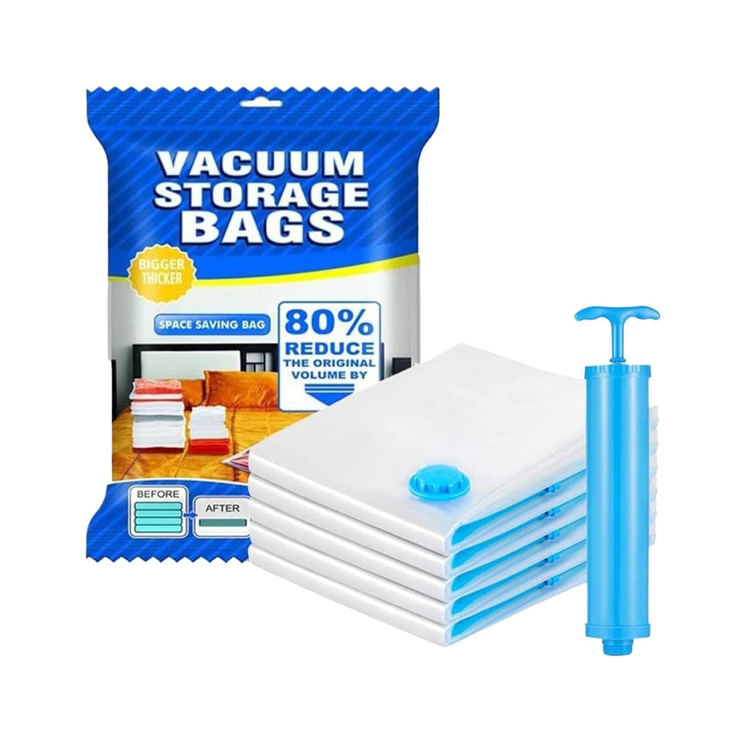 Vacuum Storage Bags With Suction Pump thumbnail 3