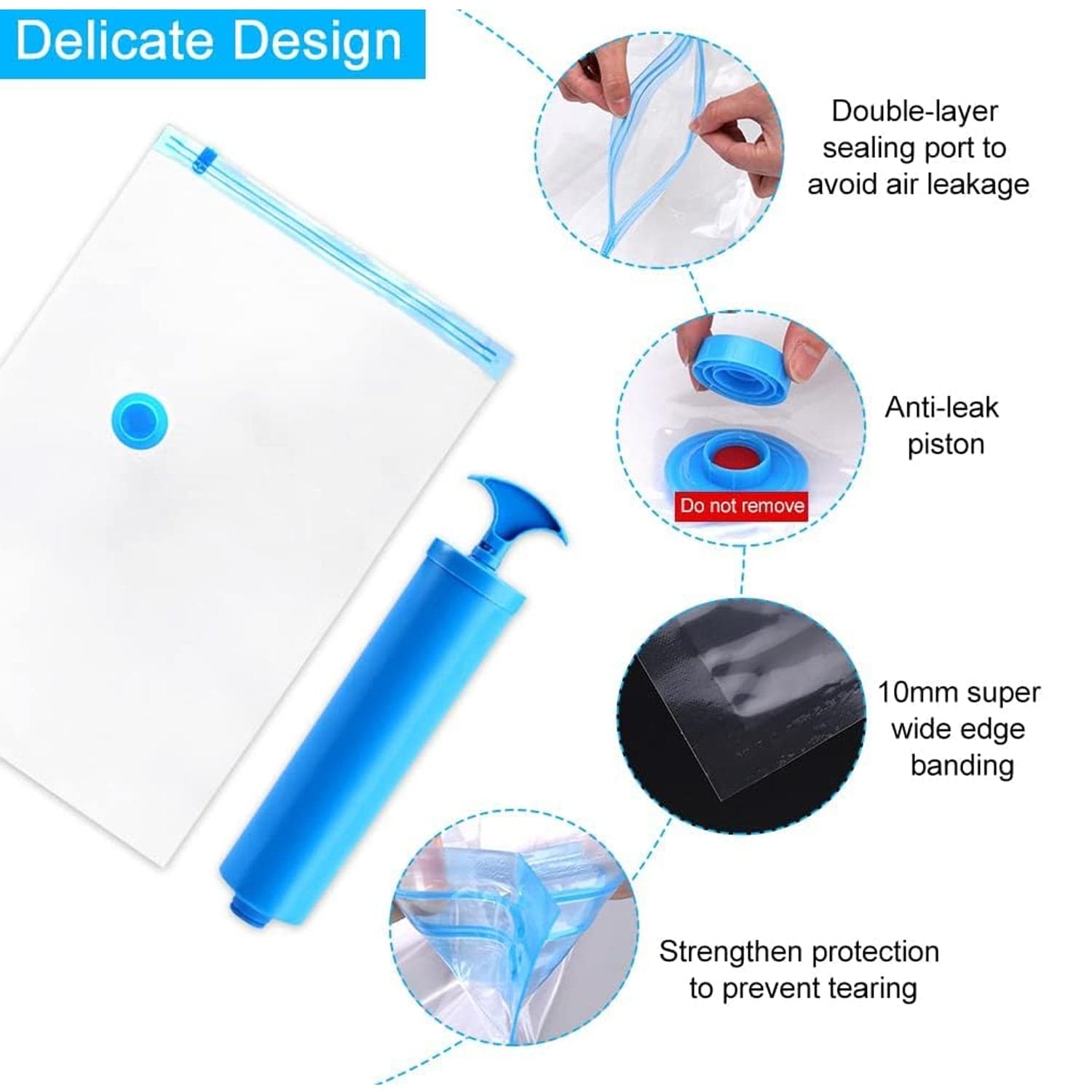 Vacuum Storage Bags With Suction Pump thumbnail 6