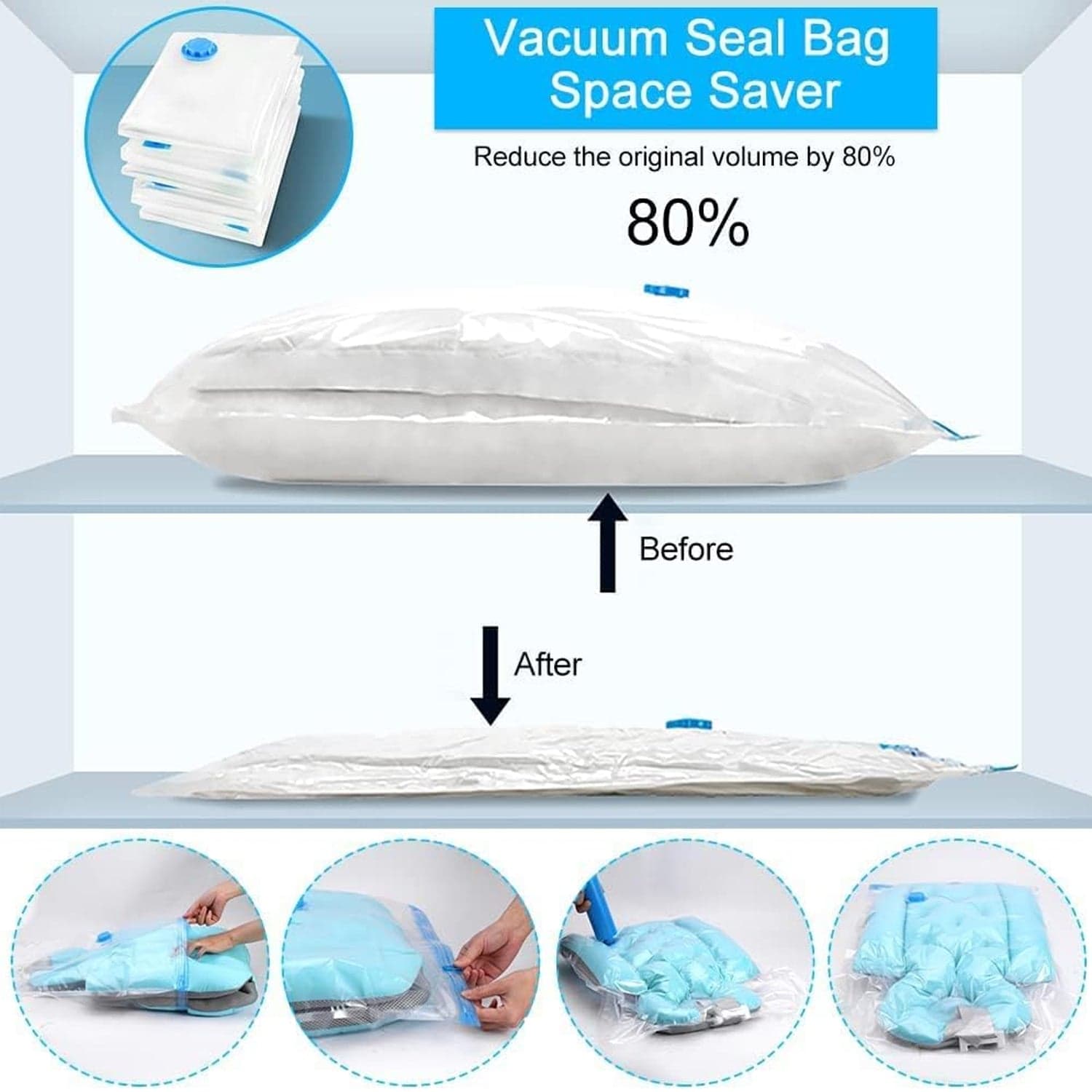 Vacuum Storage Bags With Suction Pump thumbnail 7