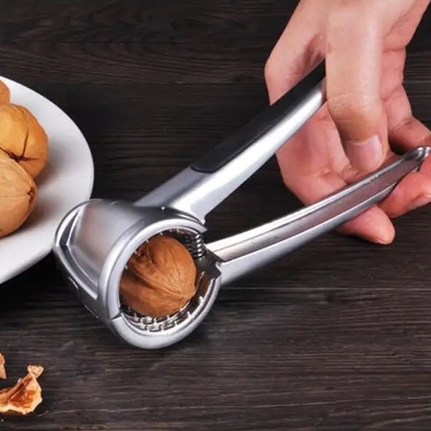 Luxury Stainless Walnut Cracker Of Portable Nut Cutter & Bottle Opener For Nuts (Pecans thumbnail 1