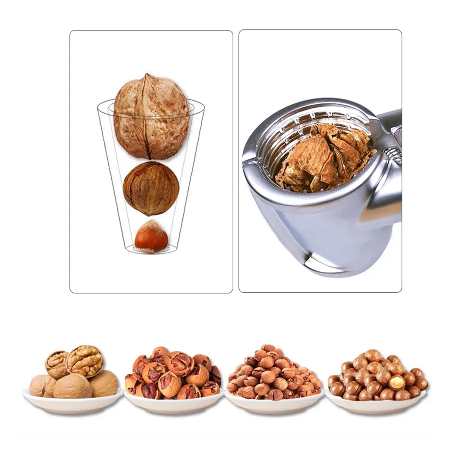 Luxury Stainless Walnut Cracker Of Portable Nut Cutter & Bottle Opener For Nuts (Pecans thumbnail 4
