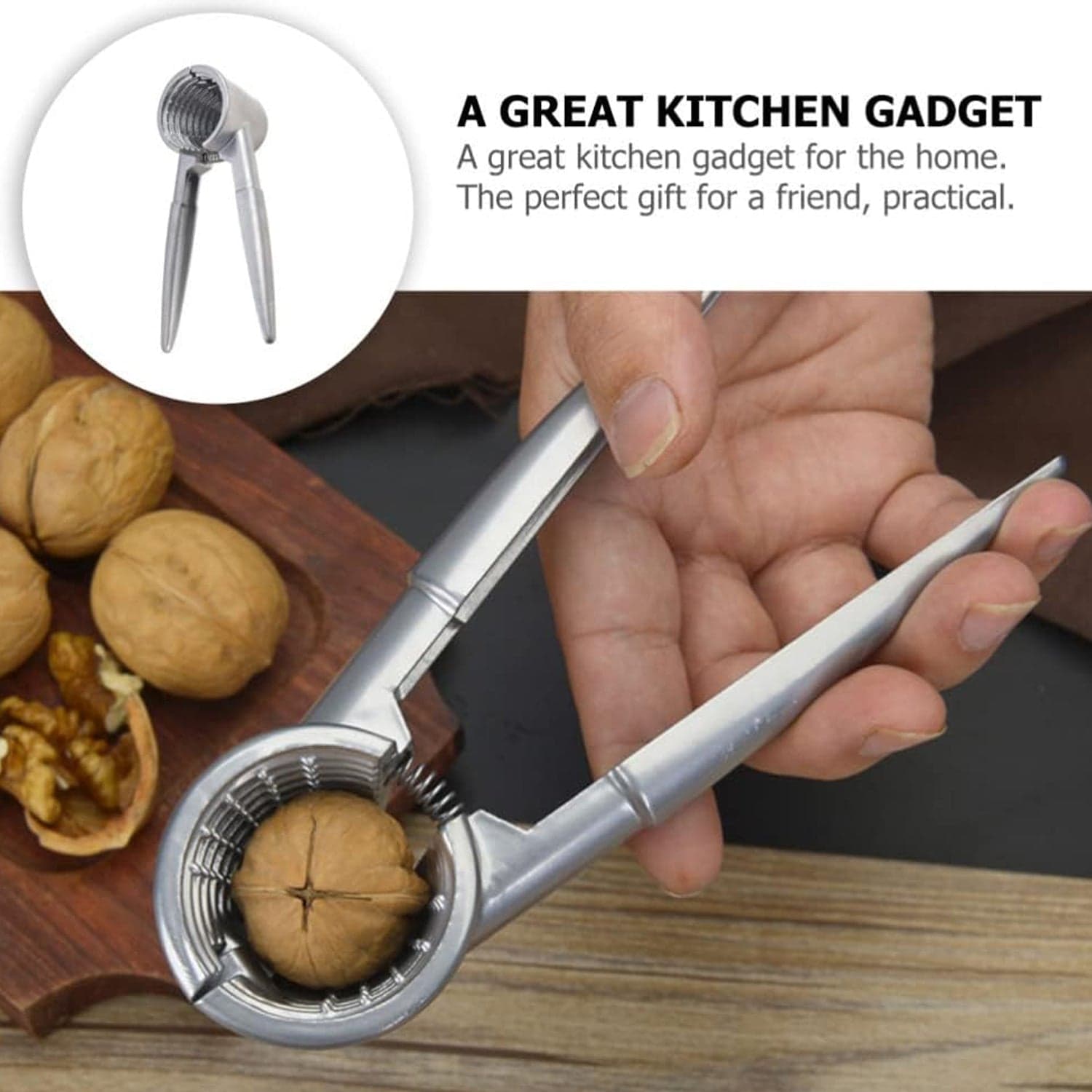 Luxury Stainless Walnut Cracker Of Portable Nut Cutter & Bottle Opener For Nuts (Pecans thumbnail 5