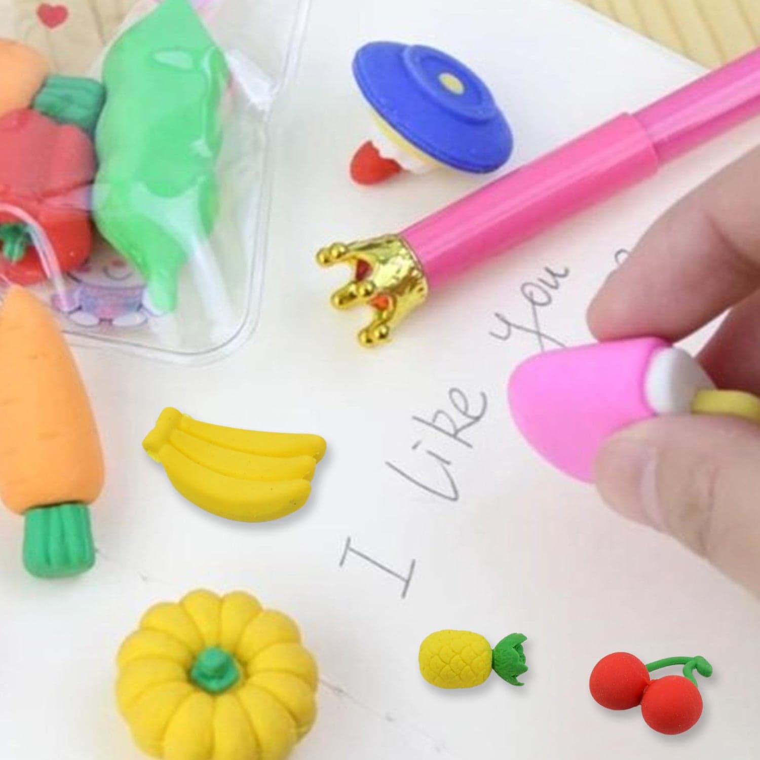 Mix Design Fancy & Stylish Colorful Erasers (1 Set / 3 Pc Set) thumbnail 1