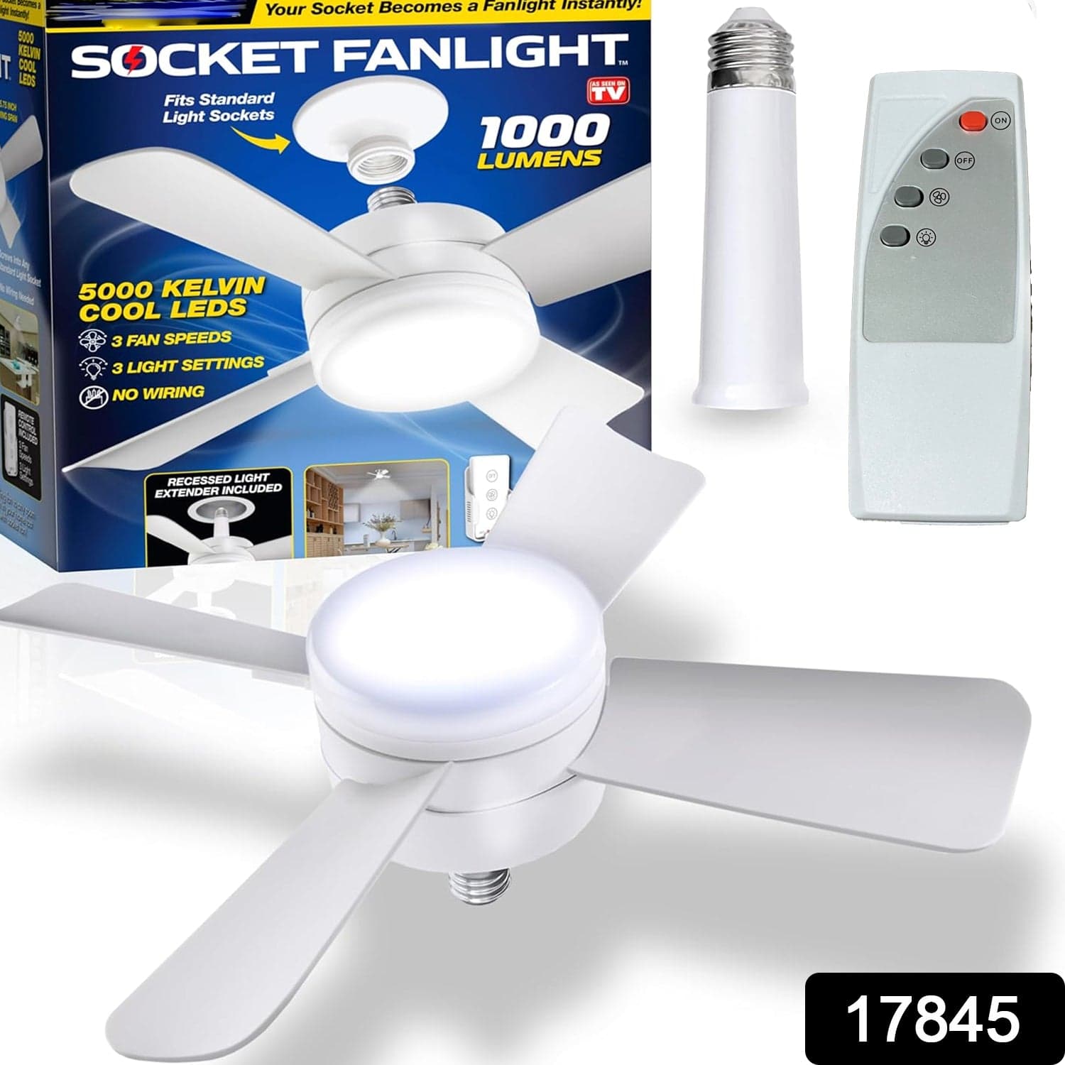 Original Cool Led Socket Fan Light Of Ceiling Fan Replacement thumbnail 2