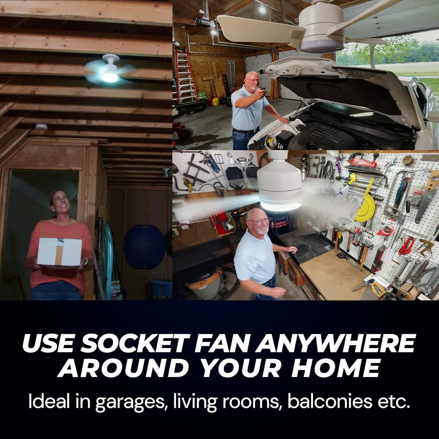 Original Cool Led Socket Fan Light Of Ceiling Fan Replacement thumbnail 3