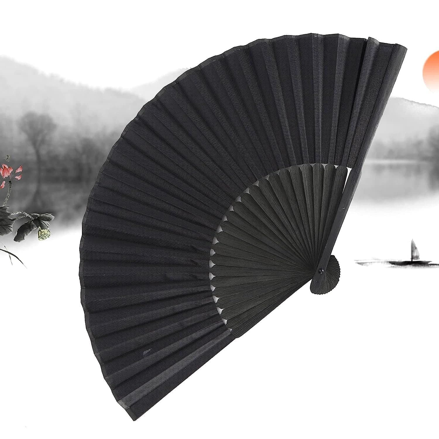Folding Handheld Pretty Hand Fan Wedding Party Accessory Pocket Sized Fan For Wedding Gift thumbnail 3