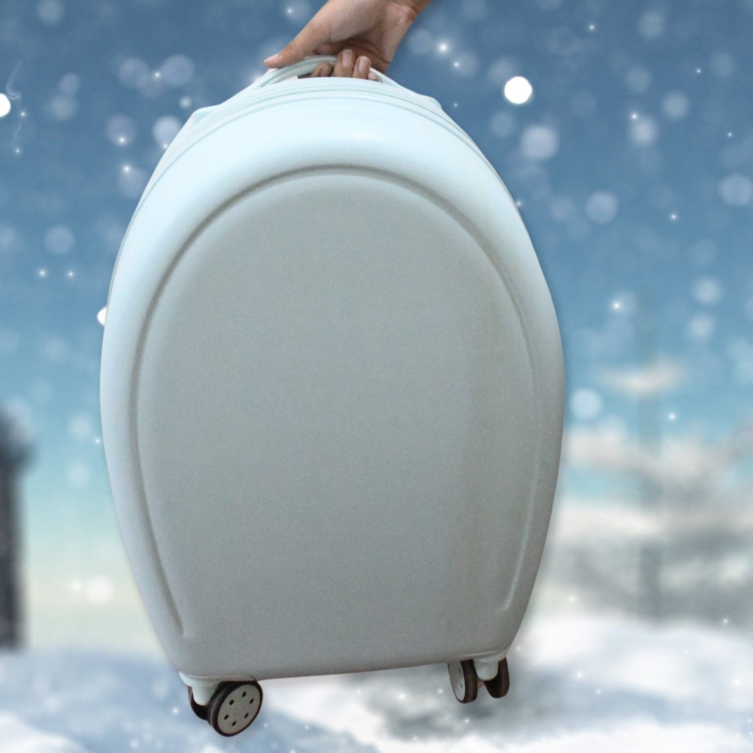 17849 Suitcase For Kids Girls Green Small Cabin Hard Cover Holiday Carry On Trolley With Extendable Handle thumbnail 5