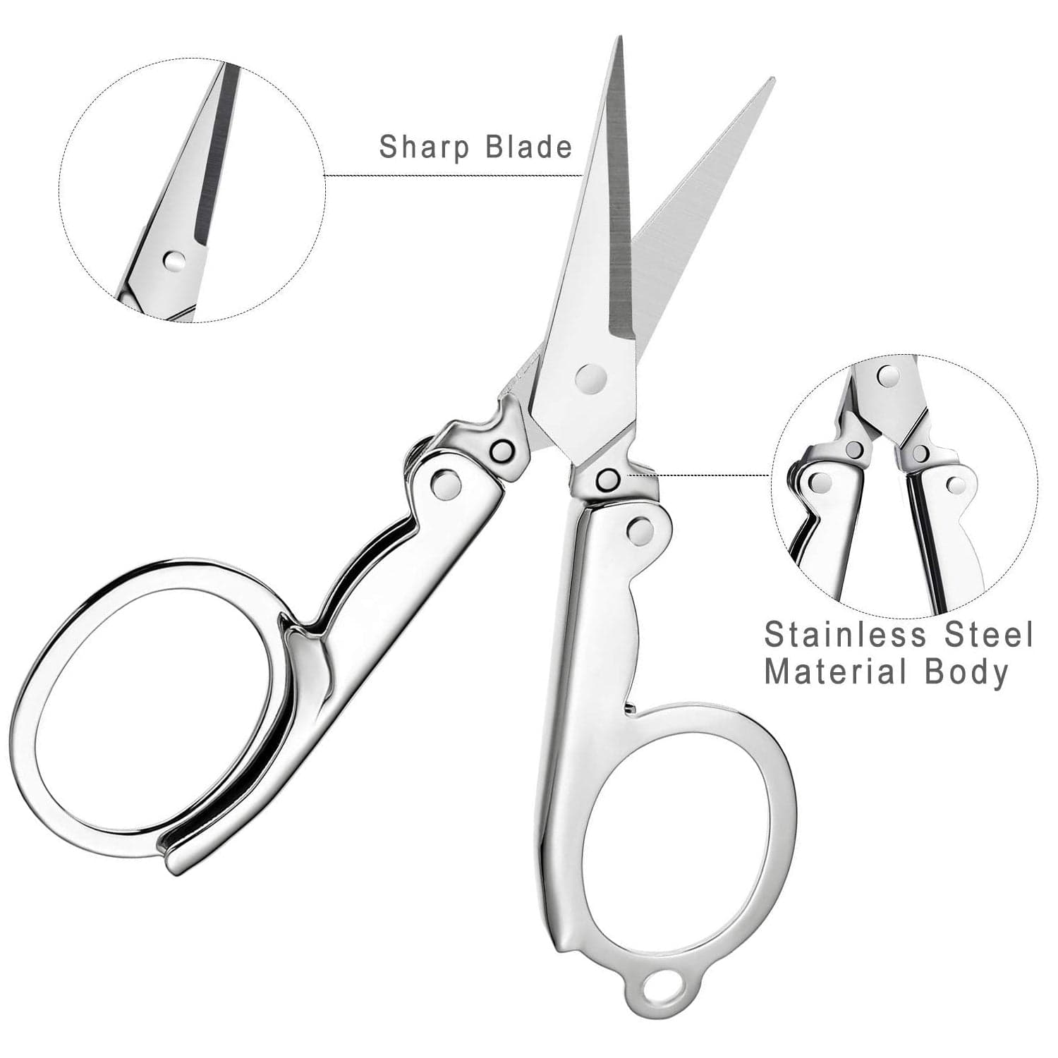 Folding Scissor 3.5inch used in crafting and cutting purposes for children's and adults. thumbnail 8