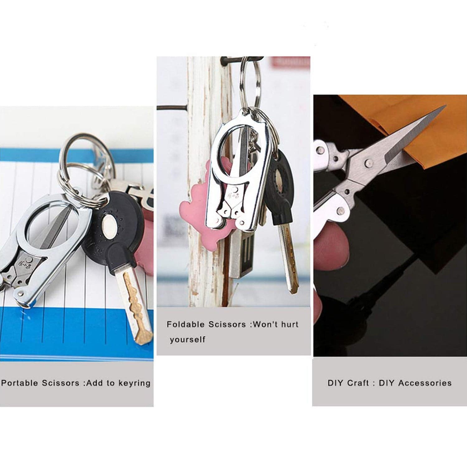 Folding Scissor 3.5inch used in crafting and cutting purposes for children's and adults. thumbnail 9