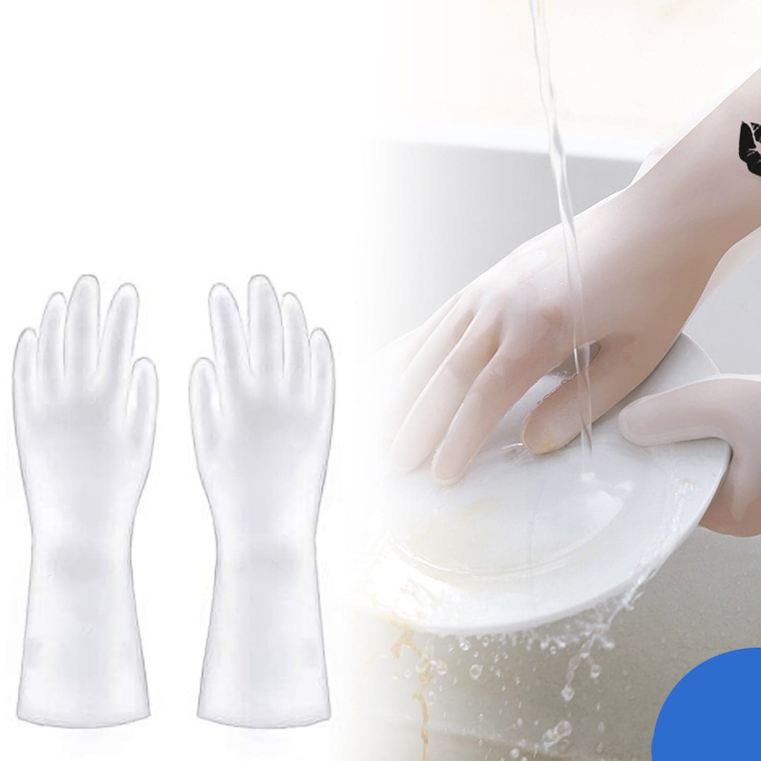 Cleaning Gloves Hand Gloves for Kitchen Household (1 Pair) thumbnail 1