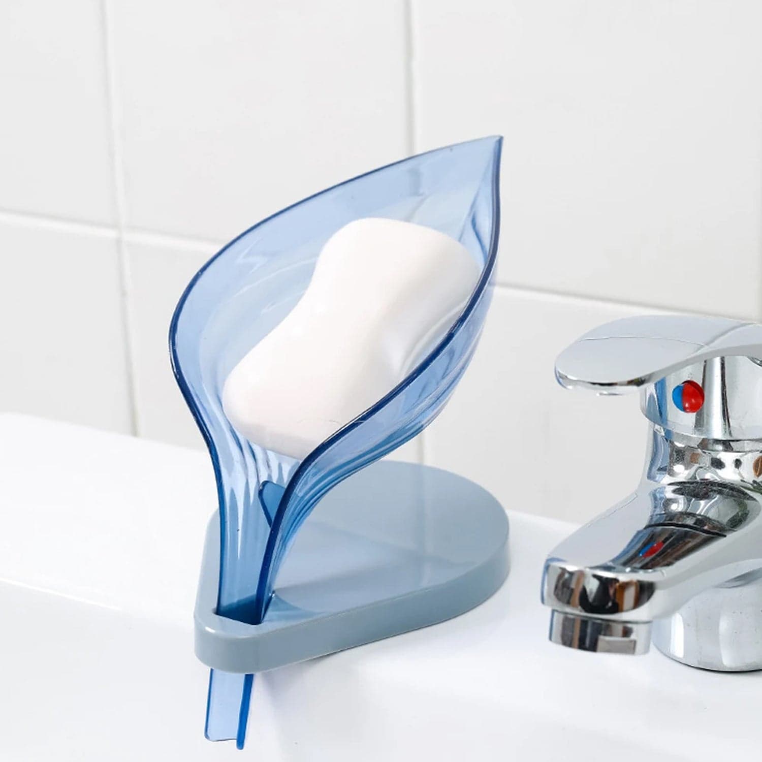 Plastic Leaf Shape Soap Box, Soap Holder (1 Pc / With Color Box) thumbnail 1