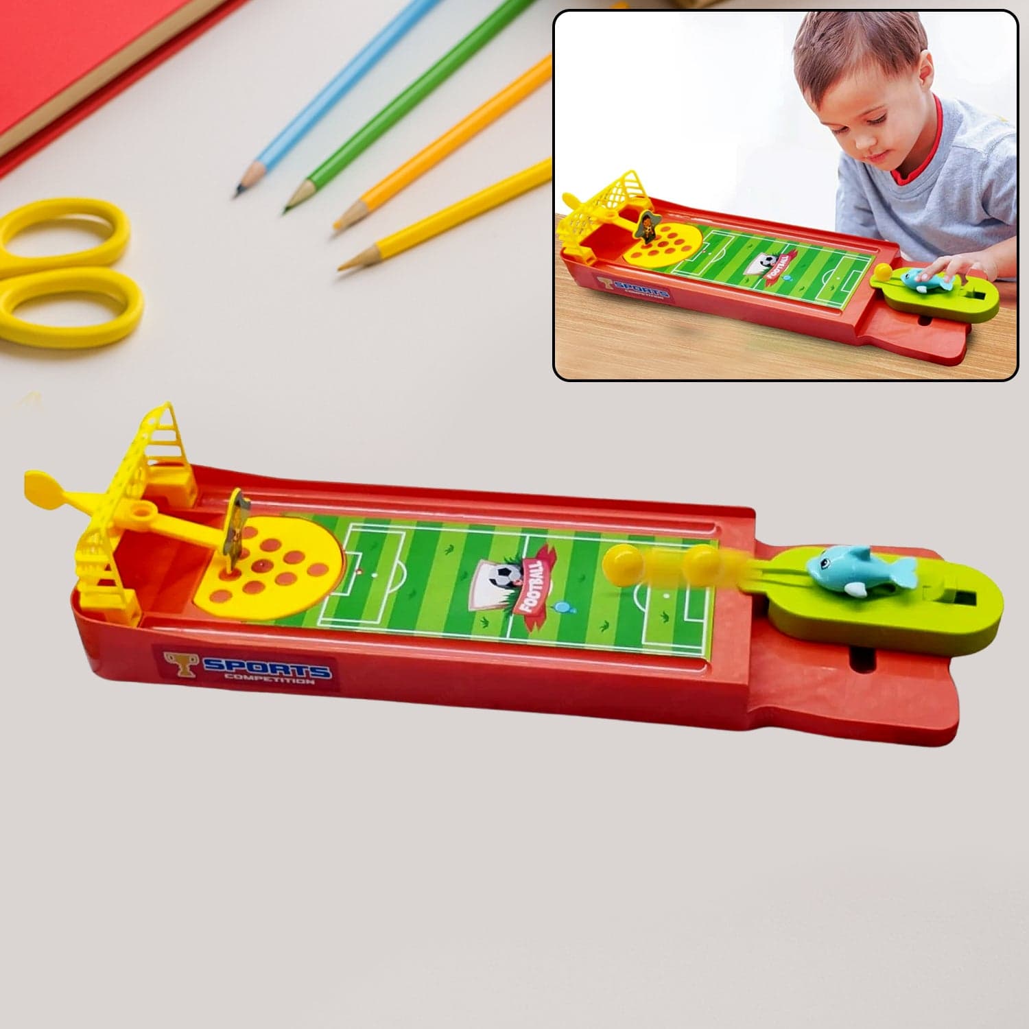 Mini Table Top Finger Football Game For Kids-Desktop Game For Kids & Adults thumbnail 1