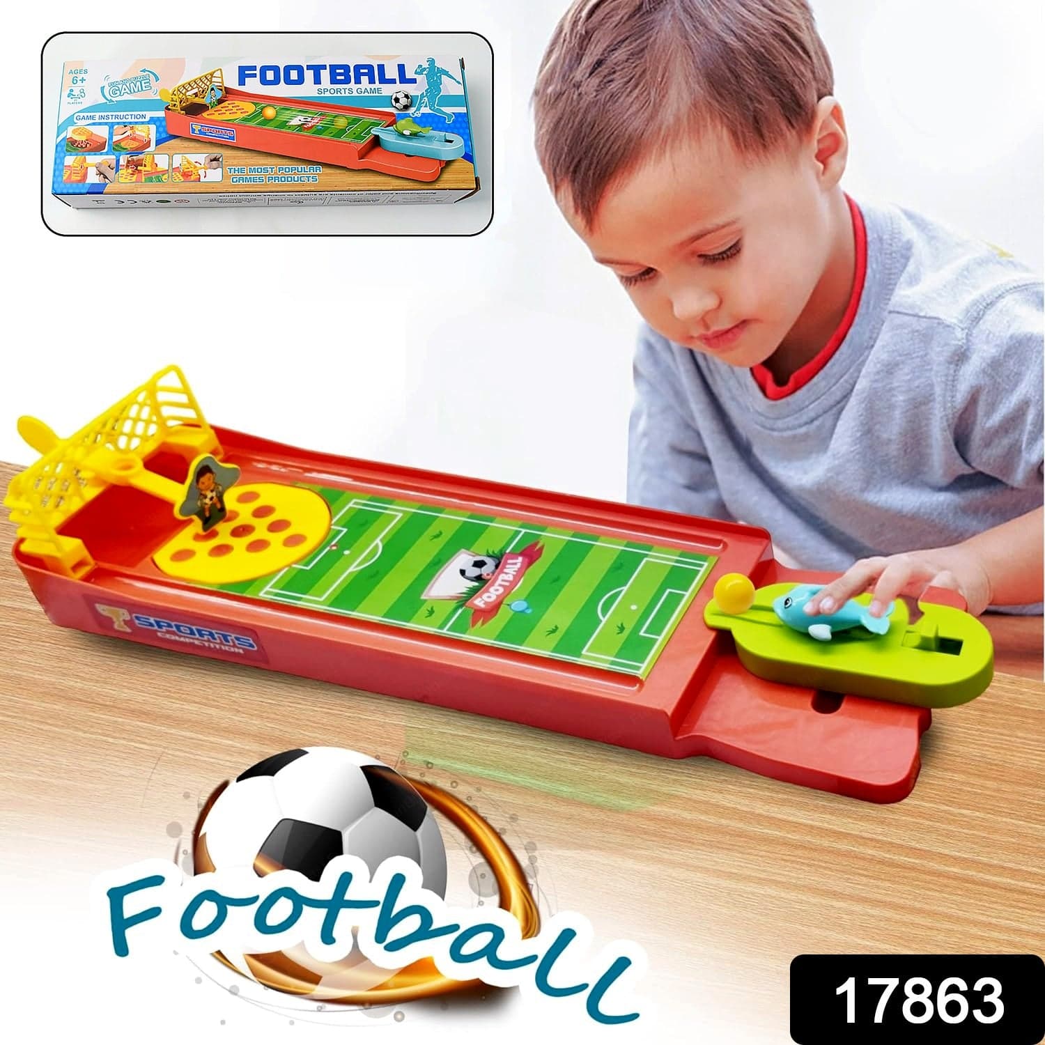 Mini Table Top Finger Football Game For Kids-Desktop Game For Kids & Adults thumbnail 2