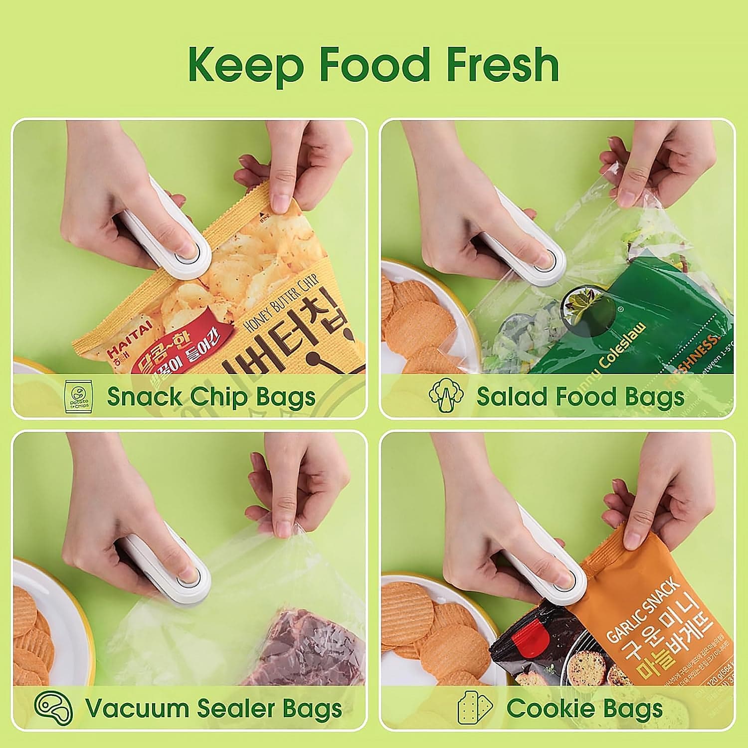 Mini Bag Sealer, 2 in 1 Seal & Cutter Heat Sealers thumbnail 6