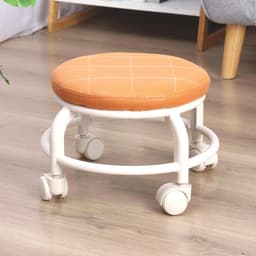 Roller Seat Stool Low Height Rolling Plastic Stool (1 Pc)