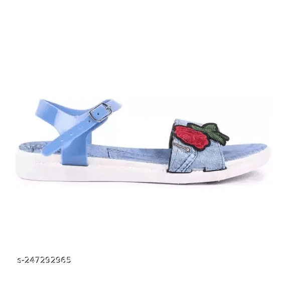 LifeO -Designer Stylish Women's & Girls Blue Sandals thumbnail 4