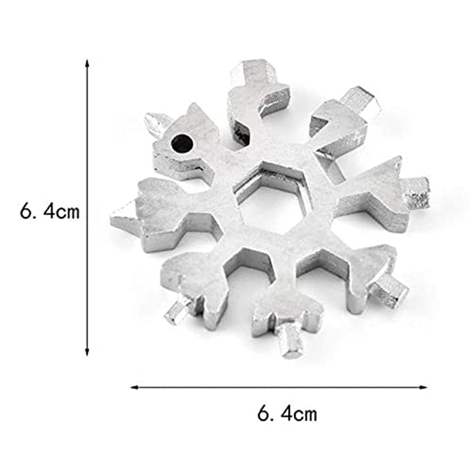Durable & Portable 18 In 1 Snowflake Multi-Tool, Snowflake Bottle Opener Flat Phillips Screwdriver Kit Wrench thumbnail 6