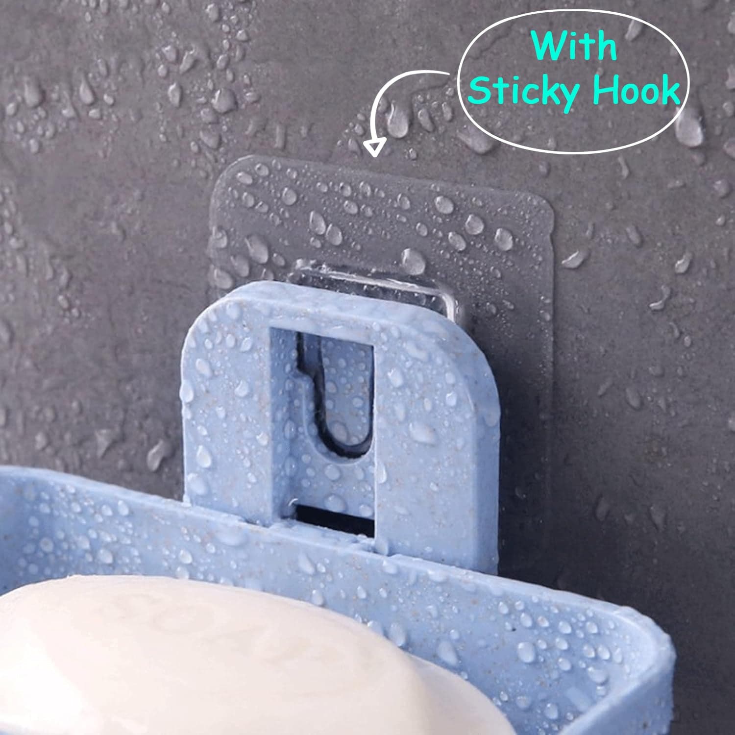 Adhesive Sticker Soap 2 Layer Dish Holder Wall Mounted Bathroom Shower Soap Holder Saver Box Storage Organizer Rack thumbnail 6