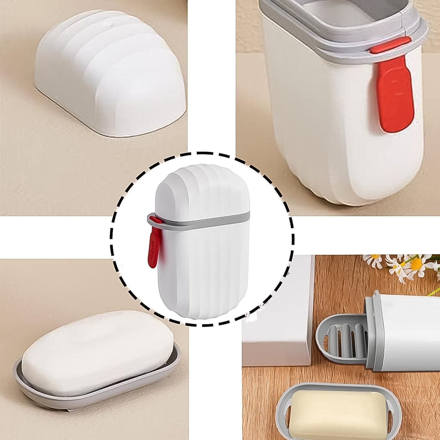 Stylish Soap Holder for Travel & Bathroom Use ,Sabudani (1 Pc, Non-Leak Seal) thumbnail 6