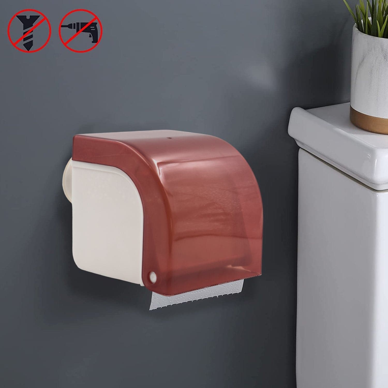 Wall-Mounted Tissue Holder of Essential Organizer for Tissues, Wipes & Accessories thumbnail 1