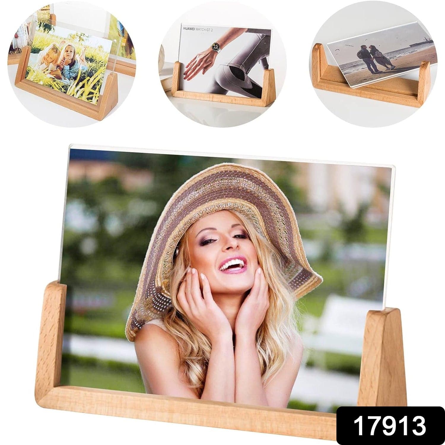  Wooden Picture Stand, Photo Frame Stand (1 Pc) thumbnail 2
