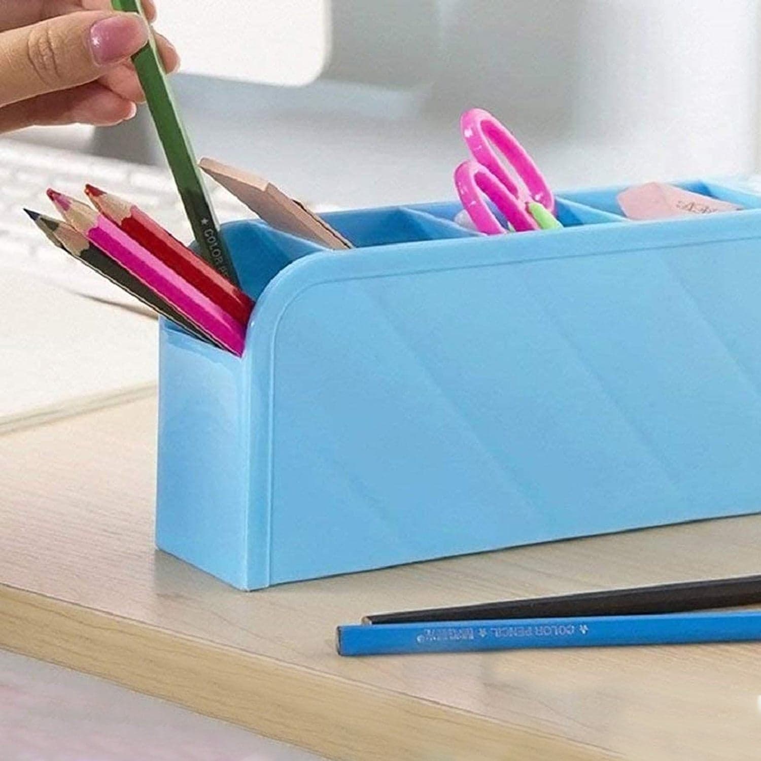 Multipurpose 4 Compartment Pen Holder Office Desktop (1 Pc) thumbnail 6