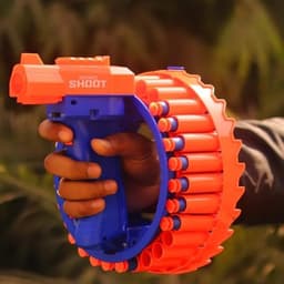 Amazing Toy Gun, Electric Gun For Children, 28 Soft Bullets For Youth Safety, Children'S Electric Hand Ring Wheel Soft Bullet Gun, Gift Toys