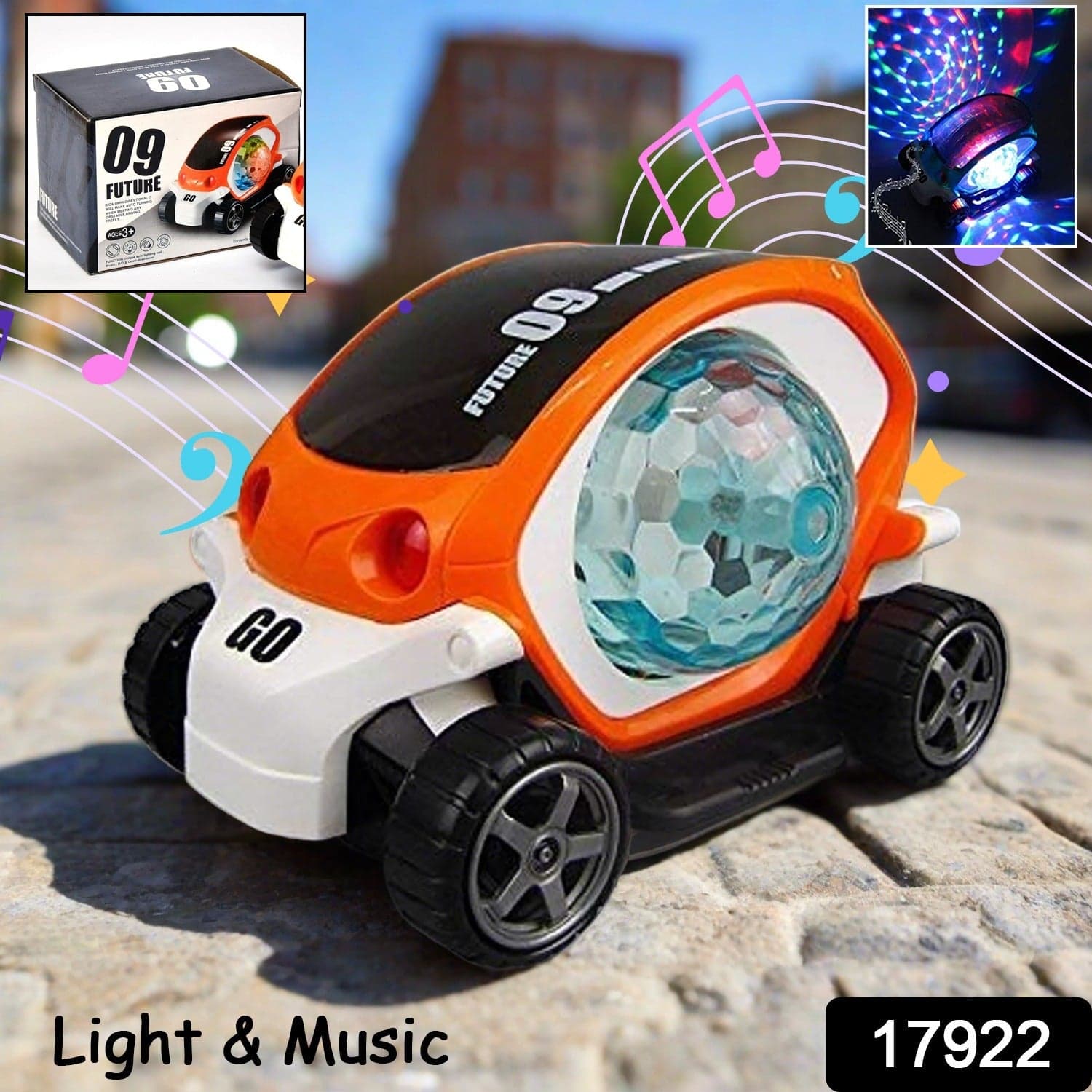 360° Rotating Stunt Car Toy Of Bump & Go With 4D Lights thumbnail 2