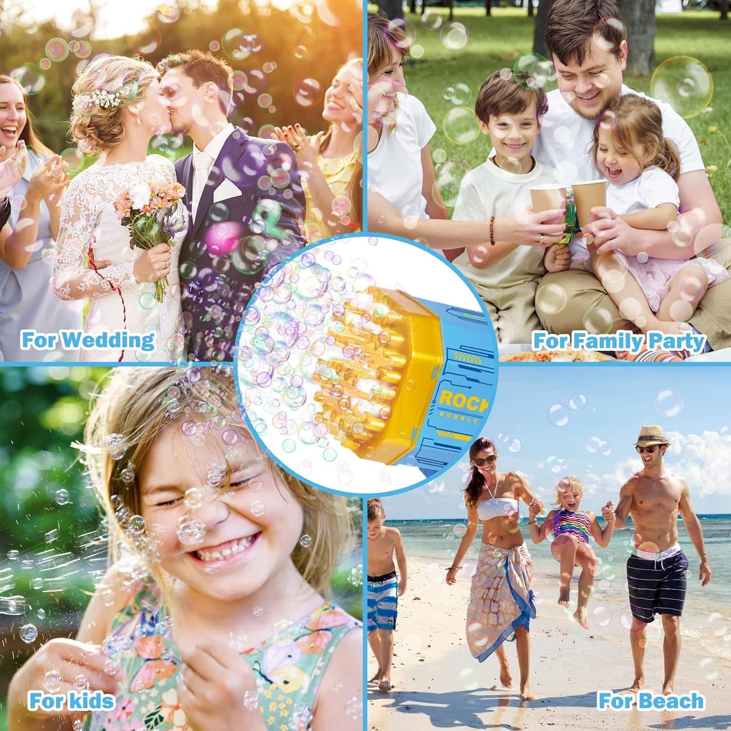 69 Holes Big Rechargeable Powerful Machine Bubble Gun Toys For Kids Adults thumbnail 9
