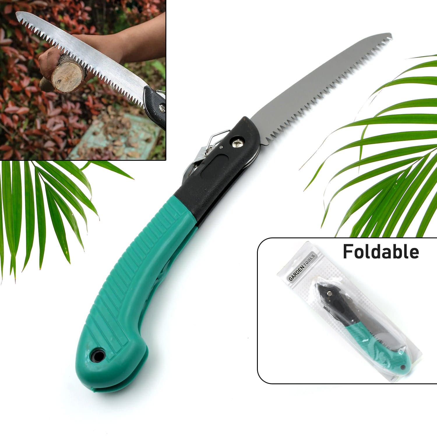 Folding Handsaw, Pruning Saws For Tree Trimming Camping, Gardening, Hunting. Cutting Wood, Pvc, Bone thumbnail 3