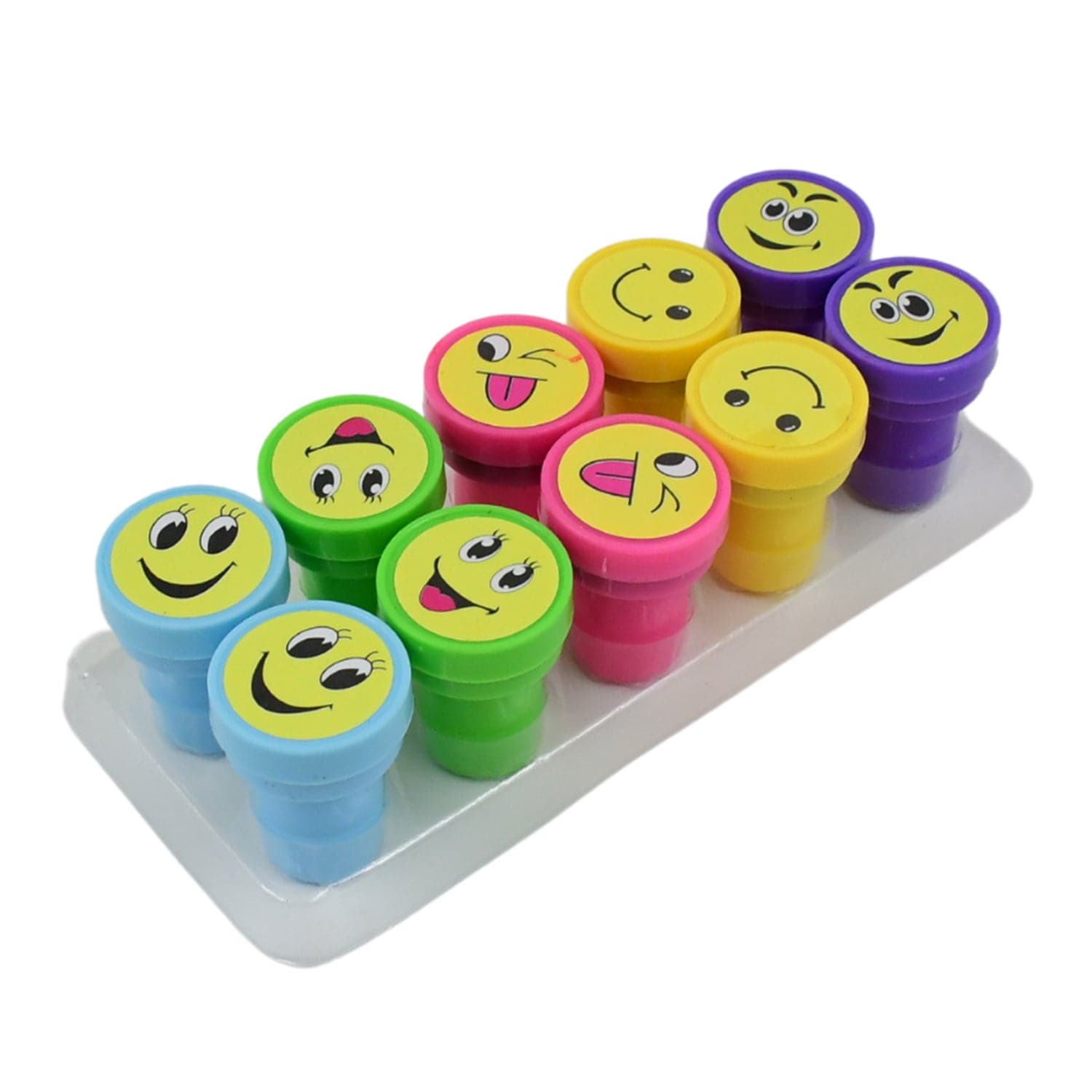 Emoticon Stamps 10 pieces in Round Shape Stamp (Multicolor / 10 Pc) thumbnail 5