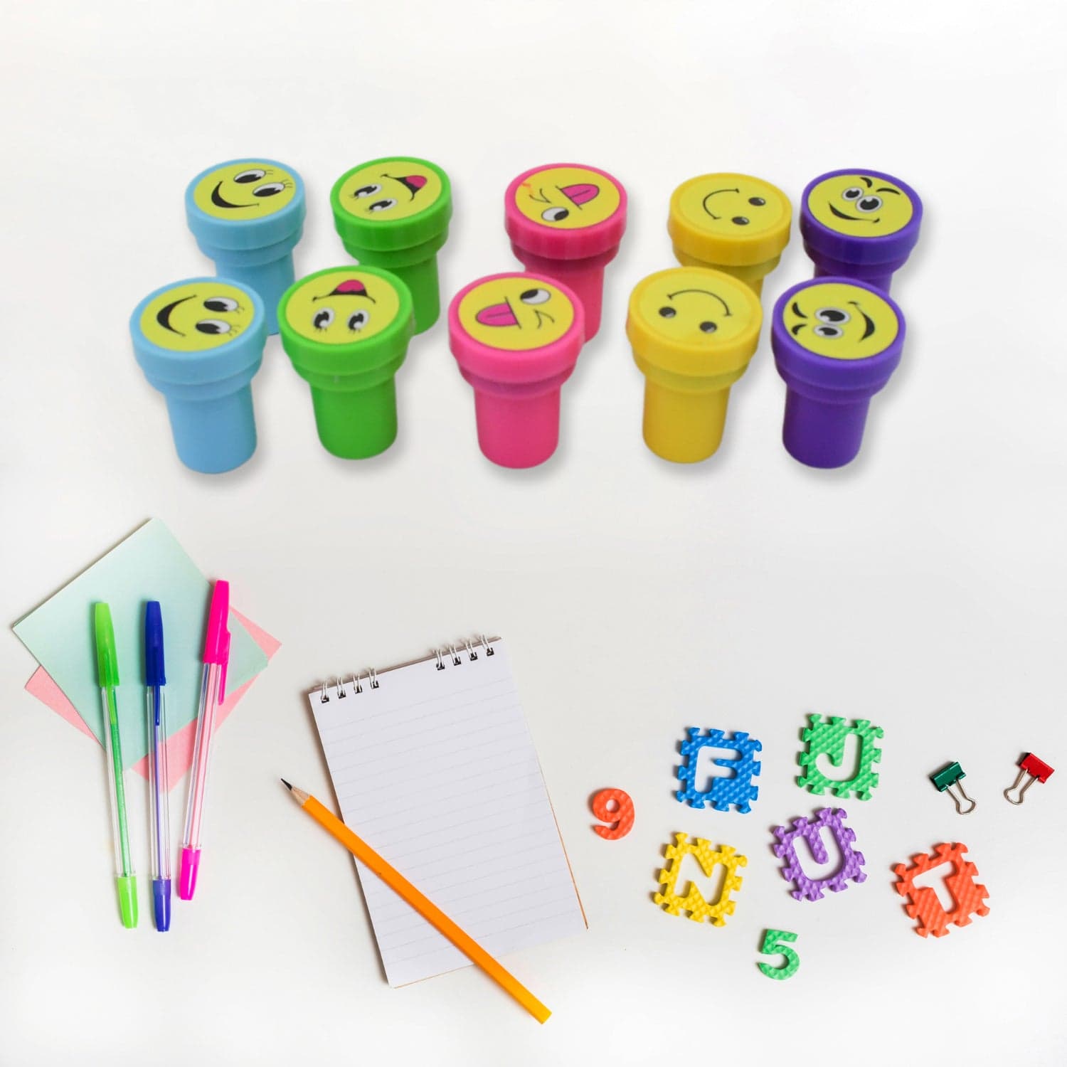 Emoticon Stamps 10 pieces in Round Shape Stamp (Multicolor / 10 Pc) thumbnail 6