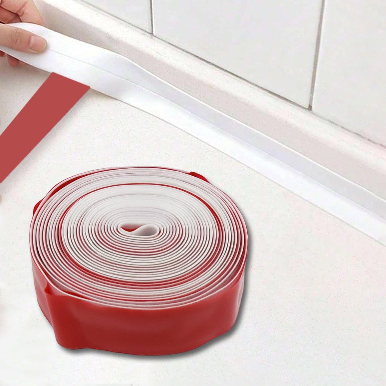 Kitchen Wall Sealing Strip Tape Sink Waterproof and Oil-Proof Caulk Tape Self Adhesive Sealing Tape for Corners and Gaps thumbnail 1