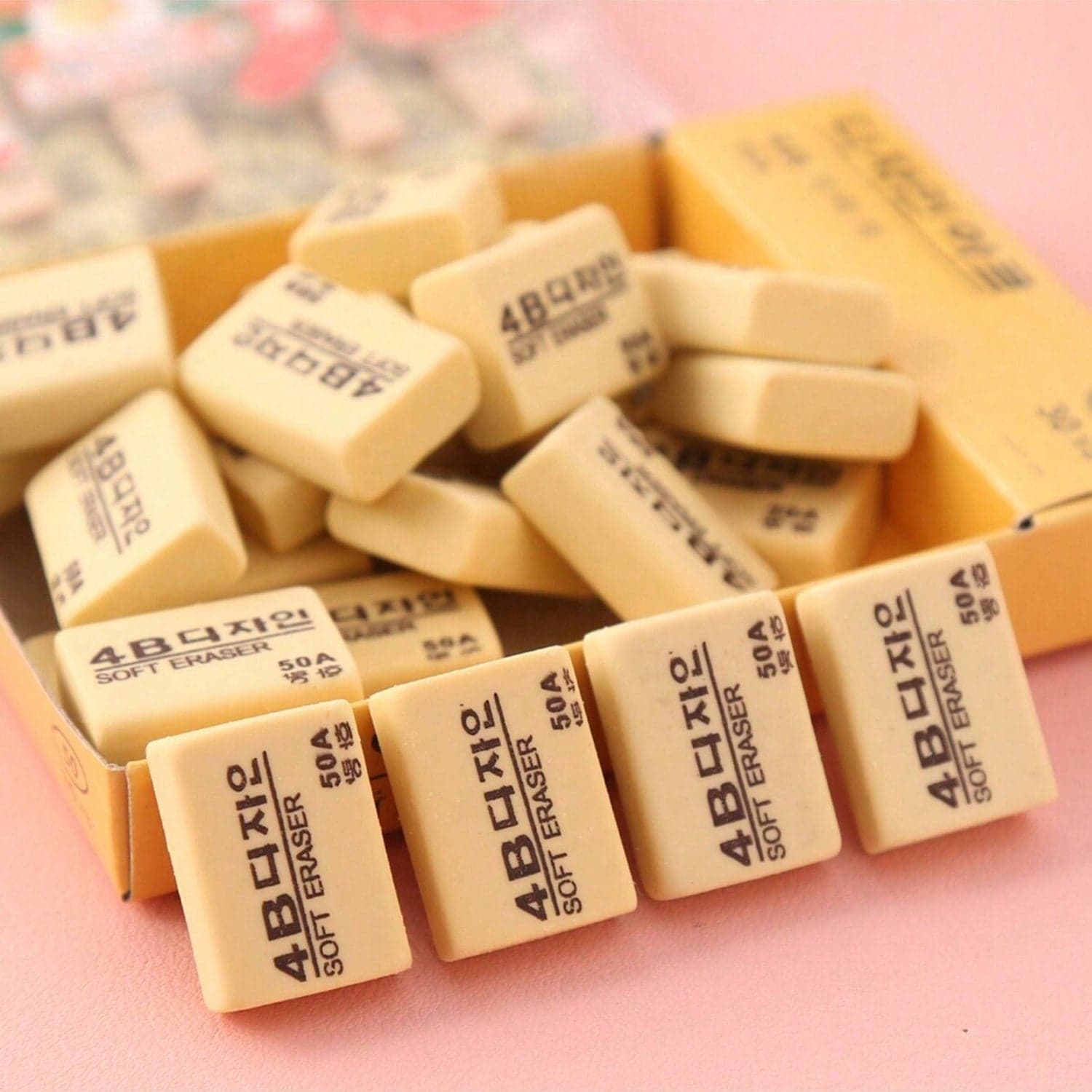 4B Erasers 30 Pack Erasers Yellow Erasers for Kids thumbnail 4