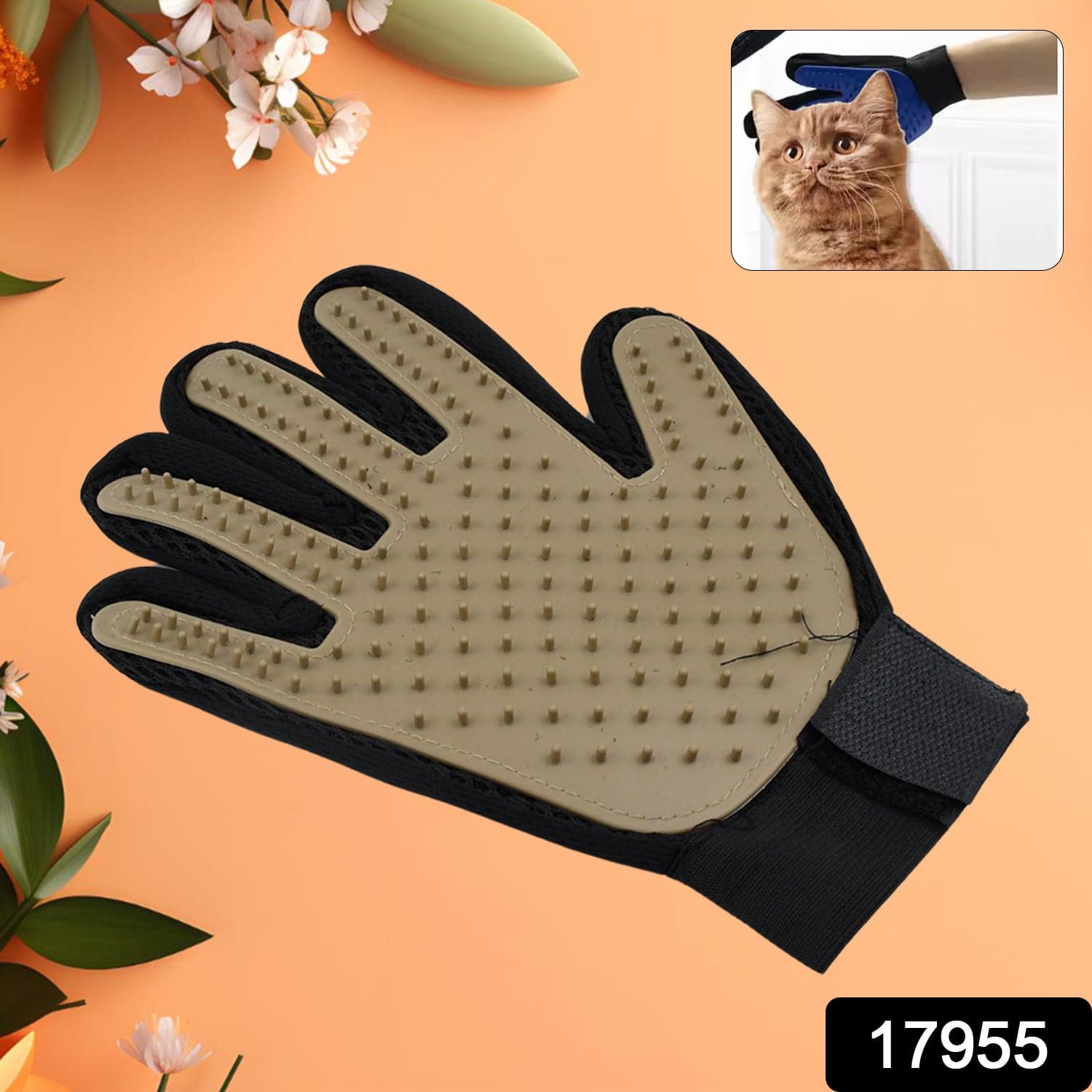 Dark Brown Gloves, Gloves Bathing Tool (1 Pc) thumbnail 2
