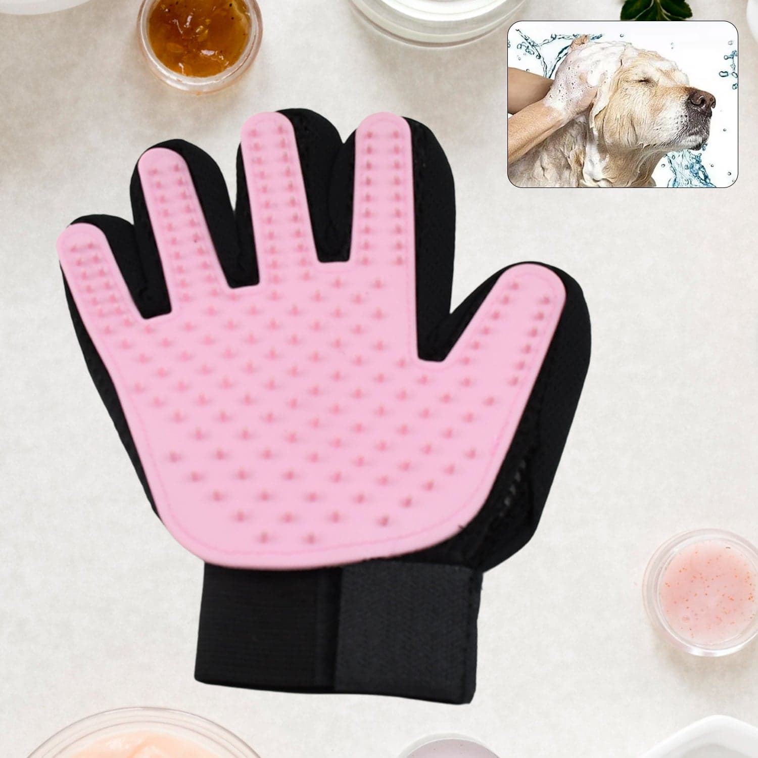 Pink Gloves, Gloves Bathing Tool (1 Pc) thumbnail 1