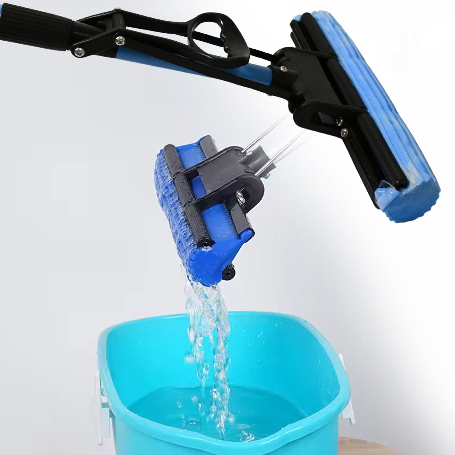 Floor Cleaning Squeeze Mop with Adjustable Telescopic Handle Squeegee Absorber Sponge Cleaner Pocha for Home Kitchen Bathroom (1 Pc) thumbnail 5