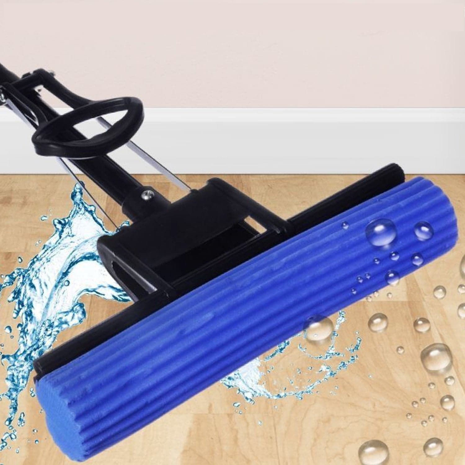 Floor Cleaning Squeeze Mop with Adjustable Telescopic Handle Squeegee Absorber Sponge Cleaner Pocha for Home Kitchen Bathroom (1 Pc) thumbnail 6