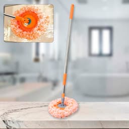 360° Rotatable Ceiling Dust Cleaning Mop Extendable Long Lightweight Handle Mop Heads Pad