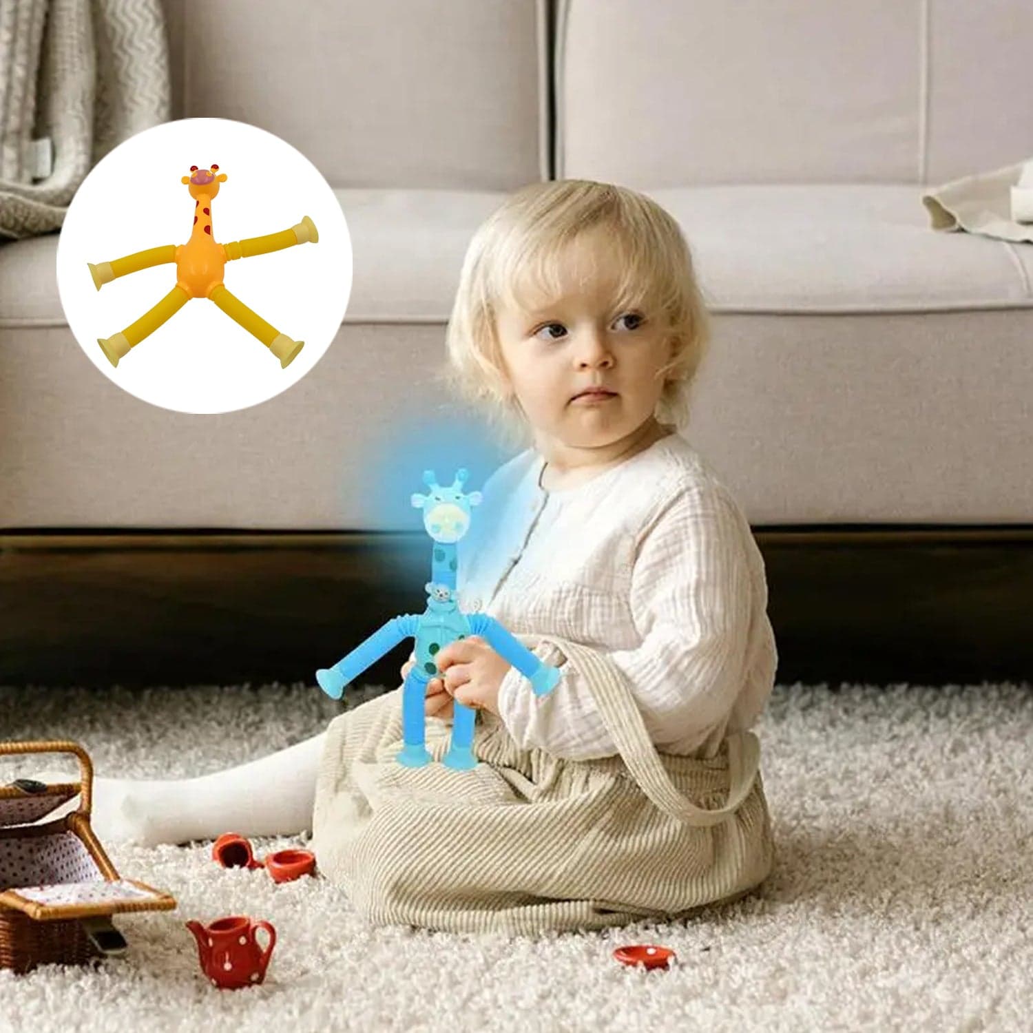 Led Telescopic Suction Cup Giraffe Toy thumbnail 1