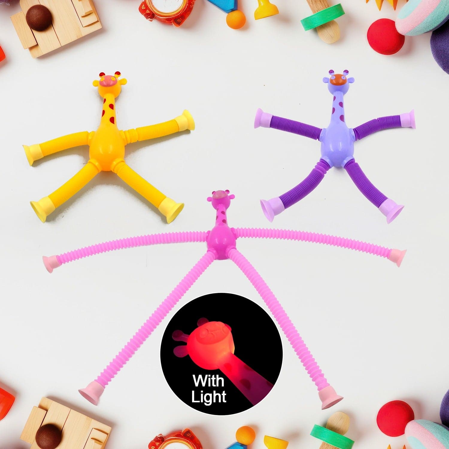 Led Telescopic Suction Cup Giraffe Toy thumbnail 3