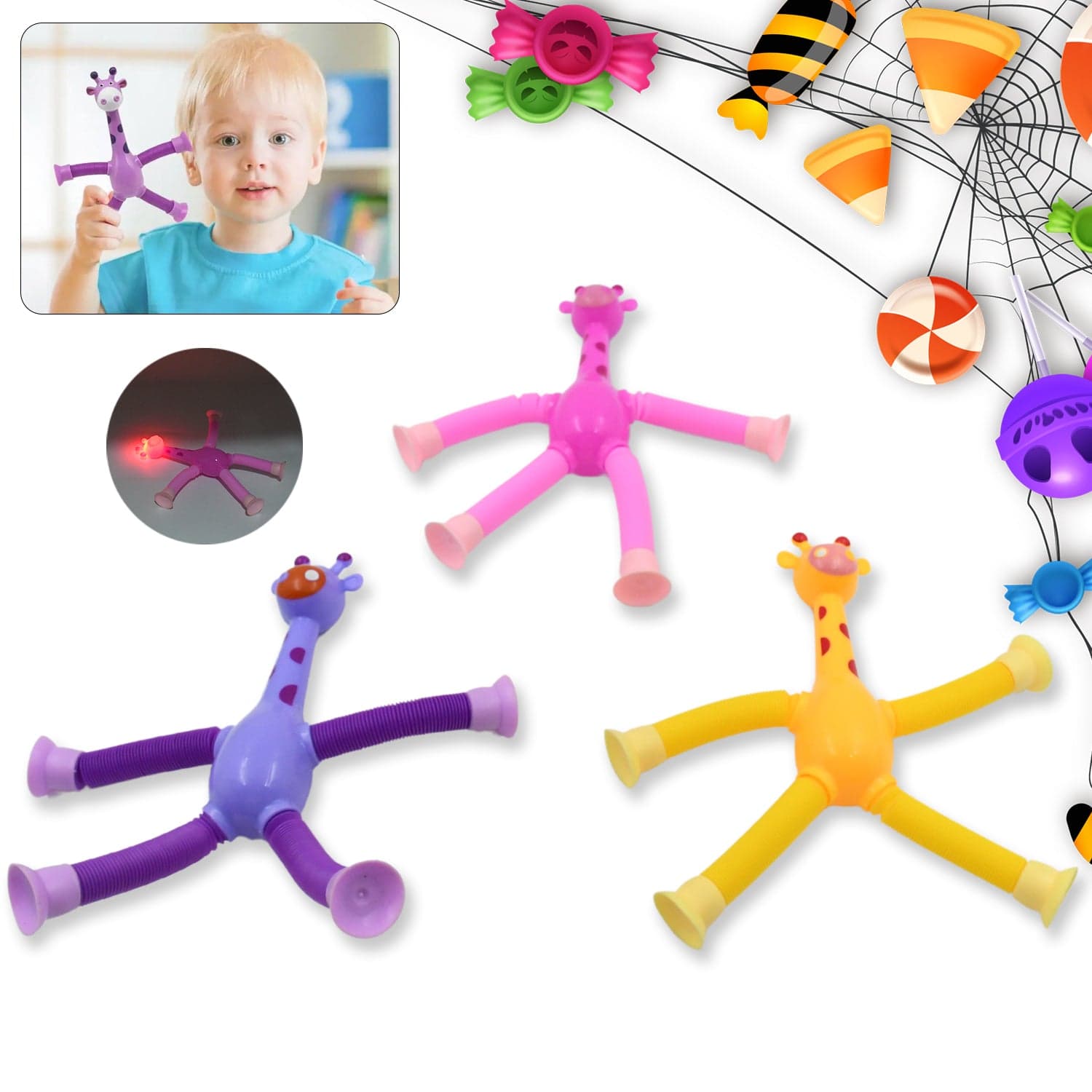 Led Telescopic Suction Cup Giraffe Toy thumbnail 4