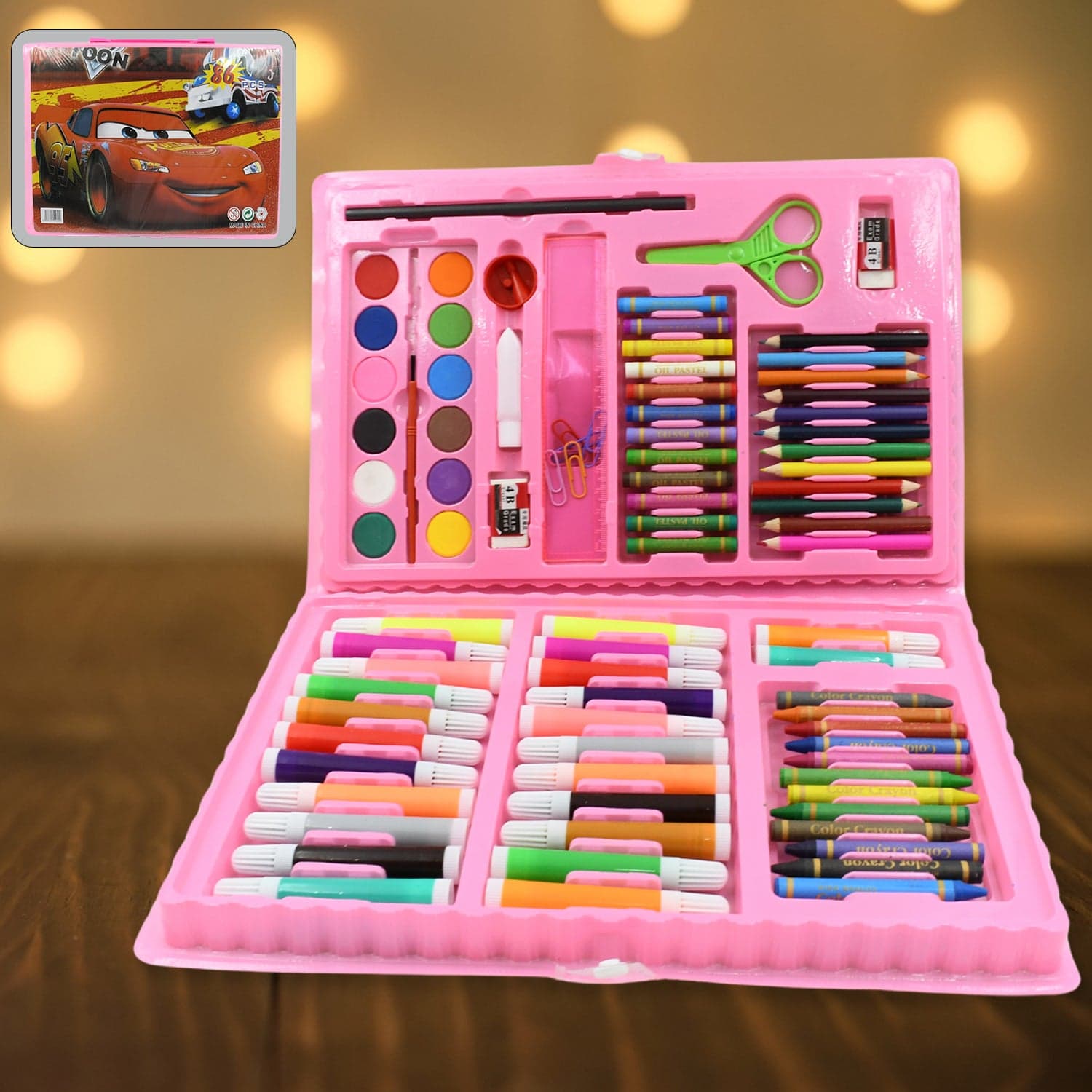 17978 Art Set Kids Art Supplies Coloring Case Kit Painting & Drawing Sets For Kids Boys Girls Gifts Toys Age 4 & Above - Mix Colors thumbnail 2
