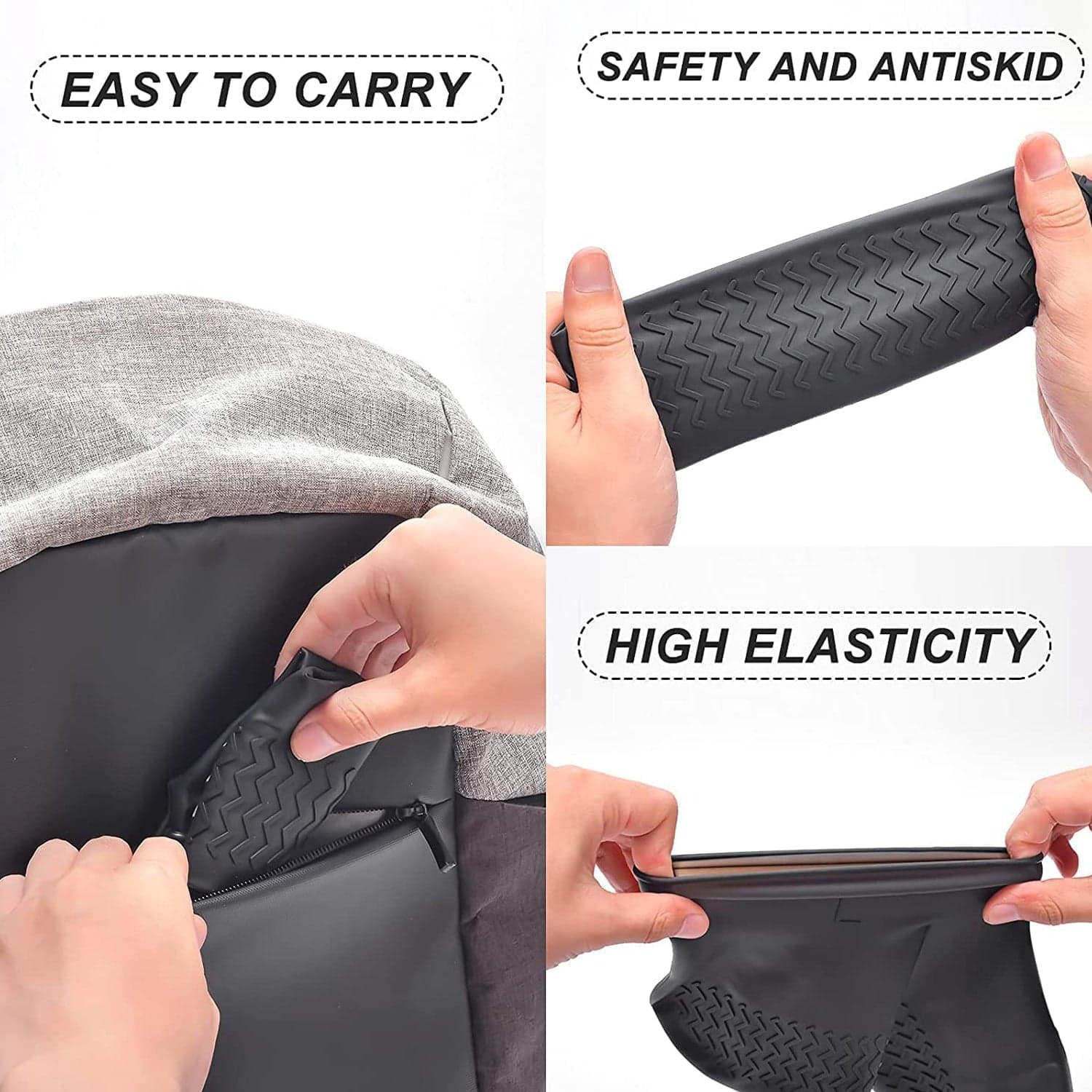 Non-Slip Silicone Rain Reusable Anti skid Waterproof Fordable Boot Shoe Cover (Extra Large Size (XL)/ 1 Pair / Mix Color) thumbnail 6